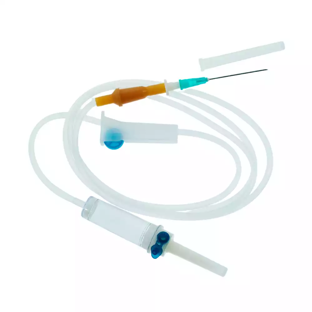 Система инфузионная для переливания растворов 21G игла 0,8*40, пластиковый шип, длина 150см, одноразовая, стерильная