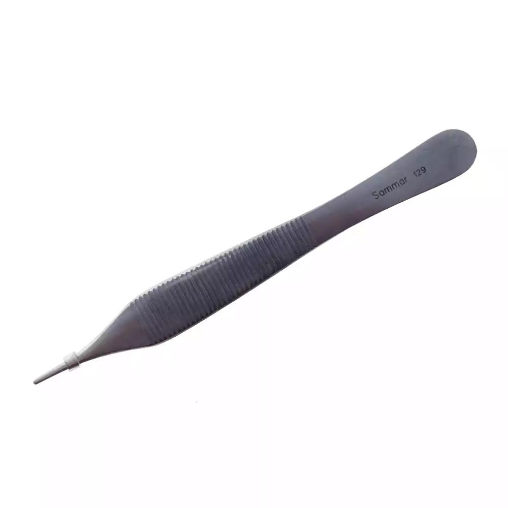 Пинцет П-129п анатомический Medical по Адсону, длина 122мм, ширина рабочей части – 1,5мм