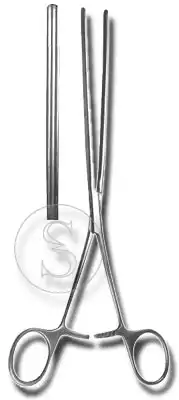 Зажим З-40-1,  эластичный кишечный, прямой, длина 240мм, для взрослых