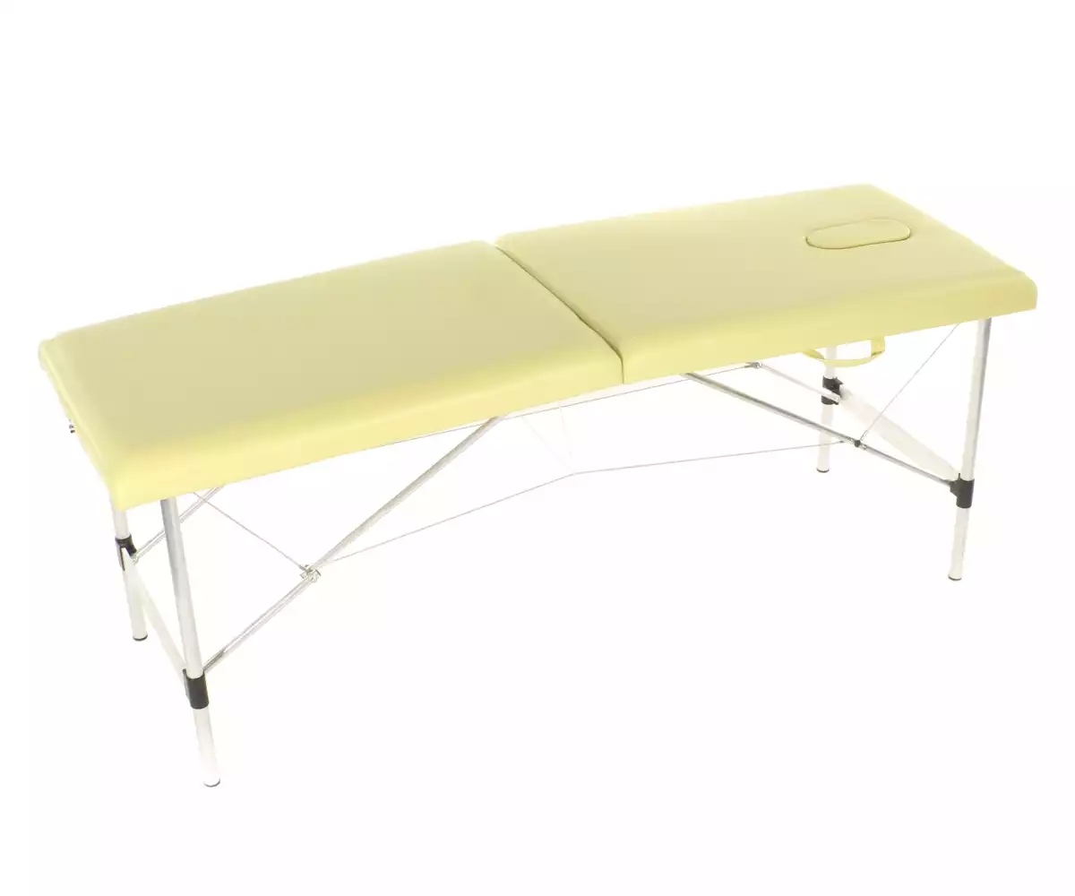 Стол массажный JFAL01-F (МСТ-321ОЛ), переносной на алюминиевой раме 2-х секционный, цвет белый