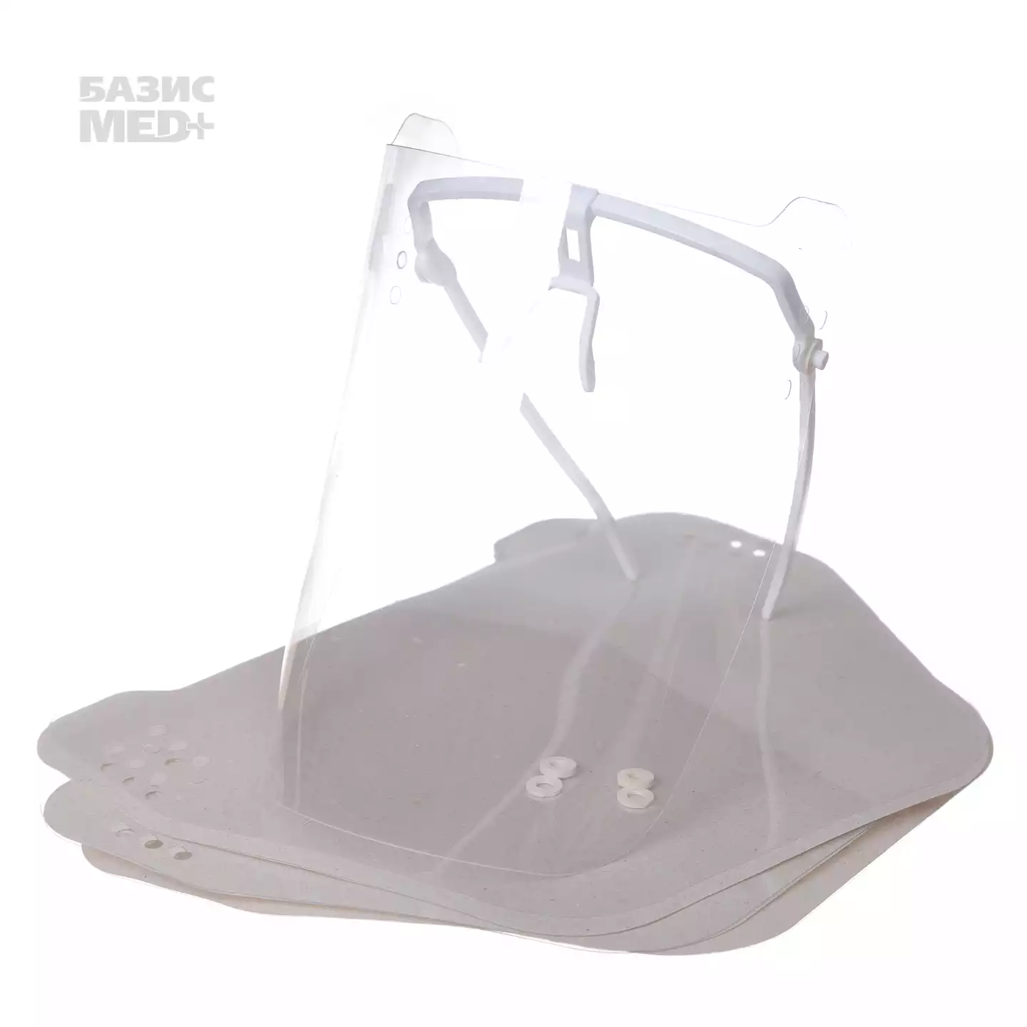 Экран (Маска) пластмассовый для защиты лица, с 5 щитками