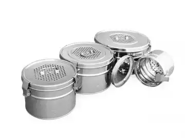 Бикс медицинский (Коробка стерилизационная), круглый, с фильтрами КСКФ-4, объем 4,0л