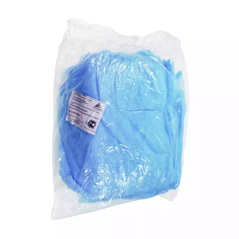 Халат хирургический ЕВРО, длина 140см, материал СМС 20г/м2, размер 48-50, нестерильный