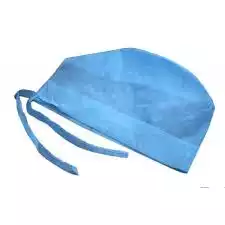 Шапочка-колпак, высота 18см, спанбонд 42г/м2, на завязках, нестерильная, цвет голубой